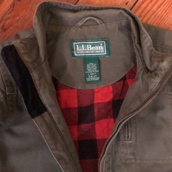 ❌sold❌ Vtg  LL Bean size L 6x/7 Cotton Army Jacket classic rugged preppy - Picture 11 of 13